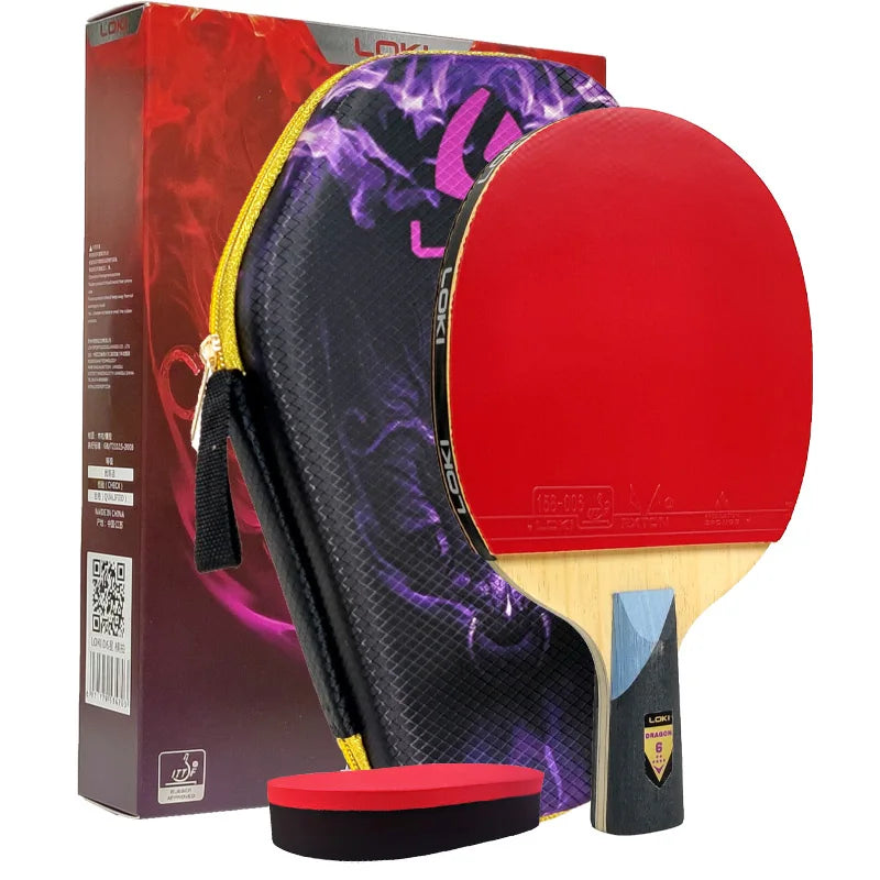 Raquette de Ping-Pong LOKI Dragon Series – Professionnelle, 6 à 10 Étoiles, Pour Tous Niveaux
