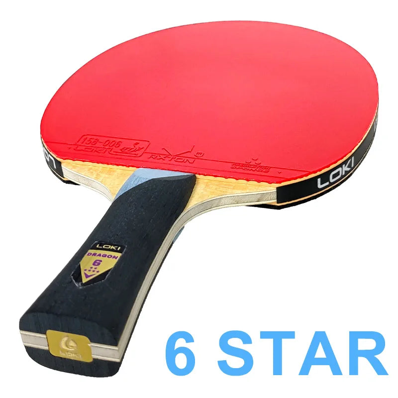Raquette de Ping-Pong LOKI Dragon Series – Professionnelle, 6 à 10 Étoiles, Pour Tous Niveaux