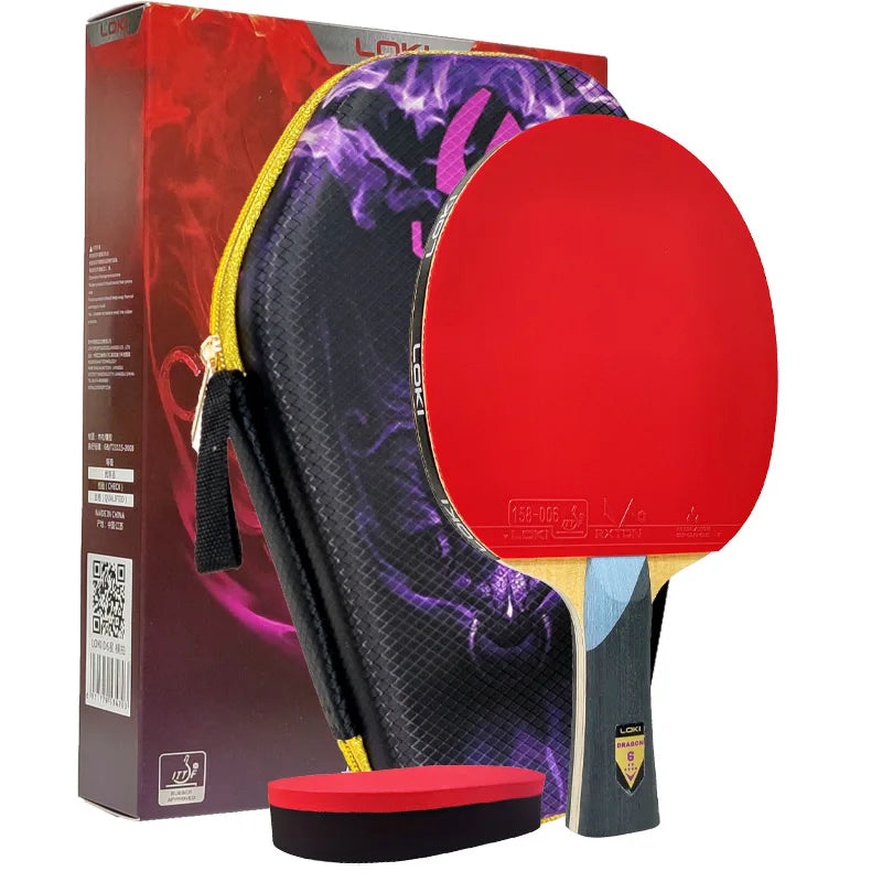 Raquette de Ping-Pong LOKI Dragon Series – Professionnelle, 6 à 10 Étoiles, Pour Tous Niveaux