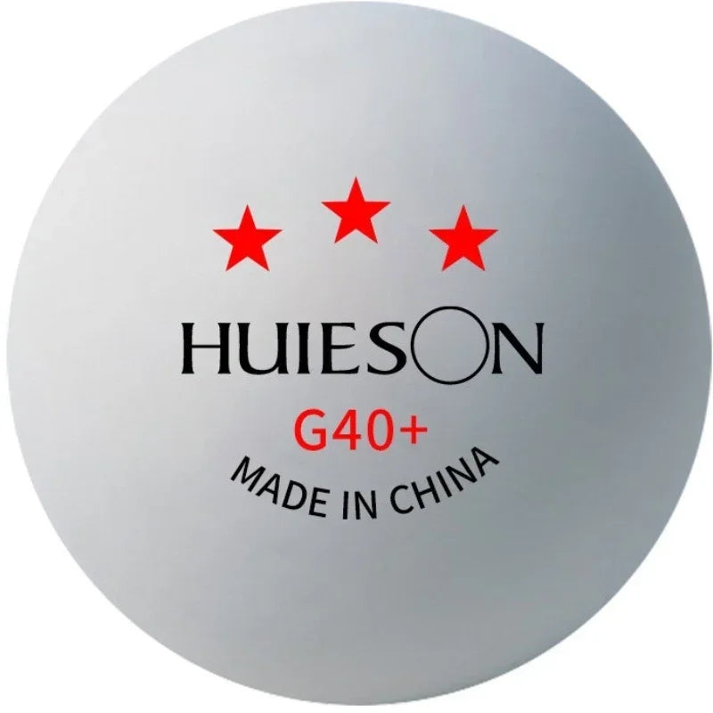 Balles de Ping-Pong Huieson G40+ – 3 Étoiles, Polymère Professionnel, Norme TTF pour Compétition