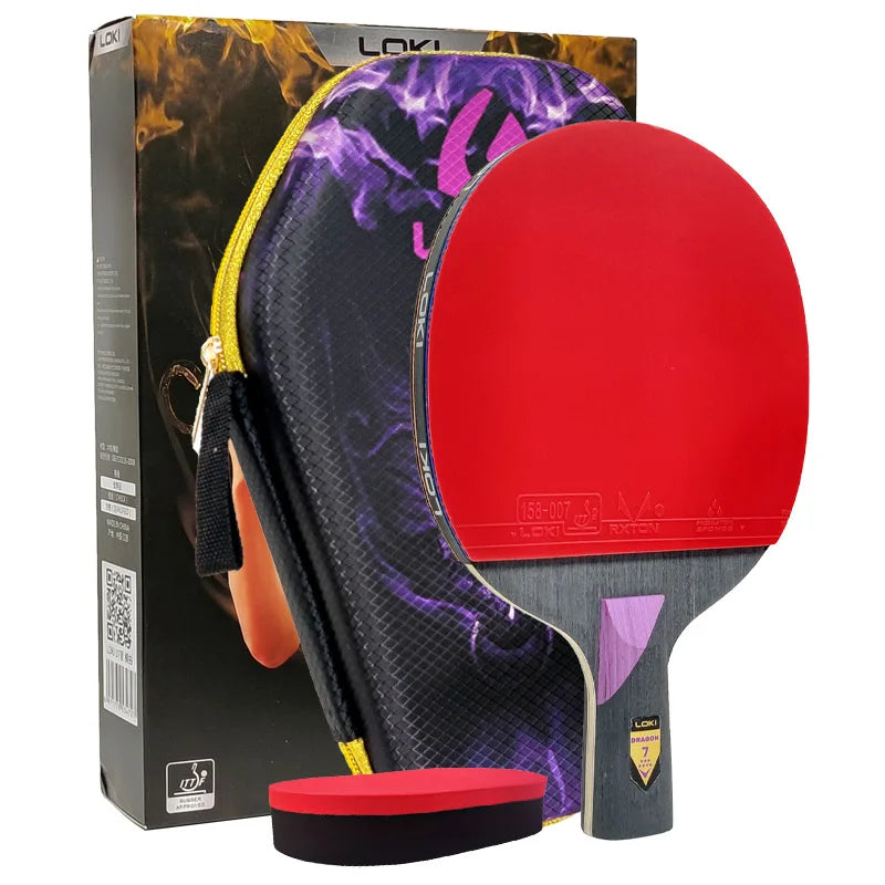 Raquette de Ping-Pong LOKI Dragon Series – Professionnelle, 6 à 10 Étoiles, Pour Tous Niveaux
