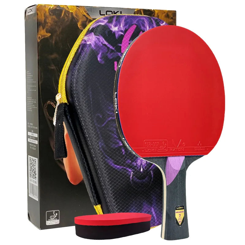 Raquette de Ping-Pong LOKI Dragon Series – Professionnelle, 6 à 10 Étoiles, Pour Tous Niveaux
