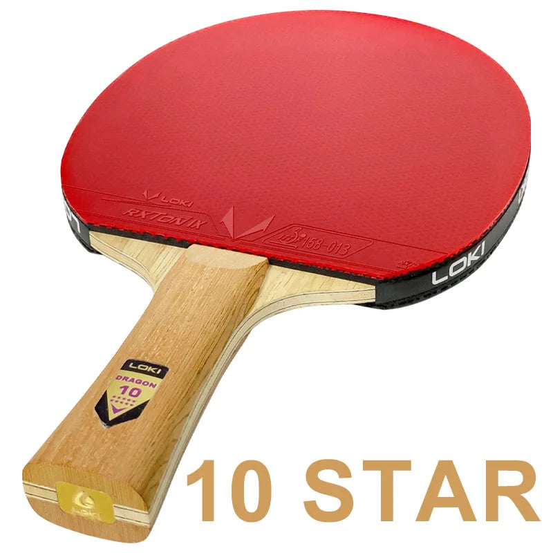 Raquette de Ping-Pong LOKI Dragon Series – Professionnelle, 6 à 10 Étoiles, Pour Tous Niveaux