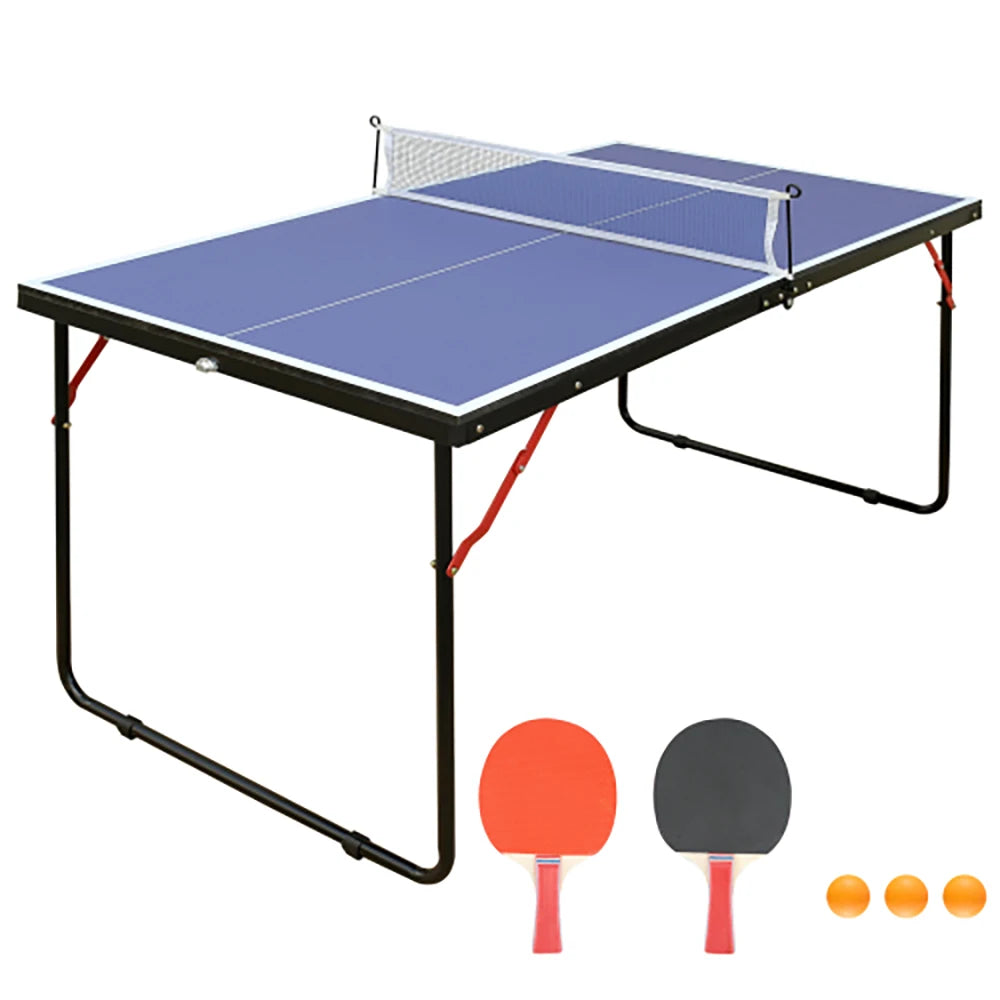 Table de Ping-Pong Pliable 137,2 cm / 4,5 FT – Modèle Portable avec Filet, 2 Raquettes et 3 Balles pour Intérieur