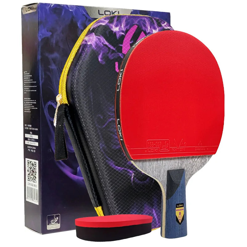 Raquette de Ping-Pong LOKI Dragon Series – Professionnelle, 6 à 10 Étoiles, Pour Tous Niveaux