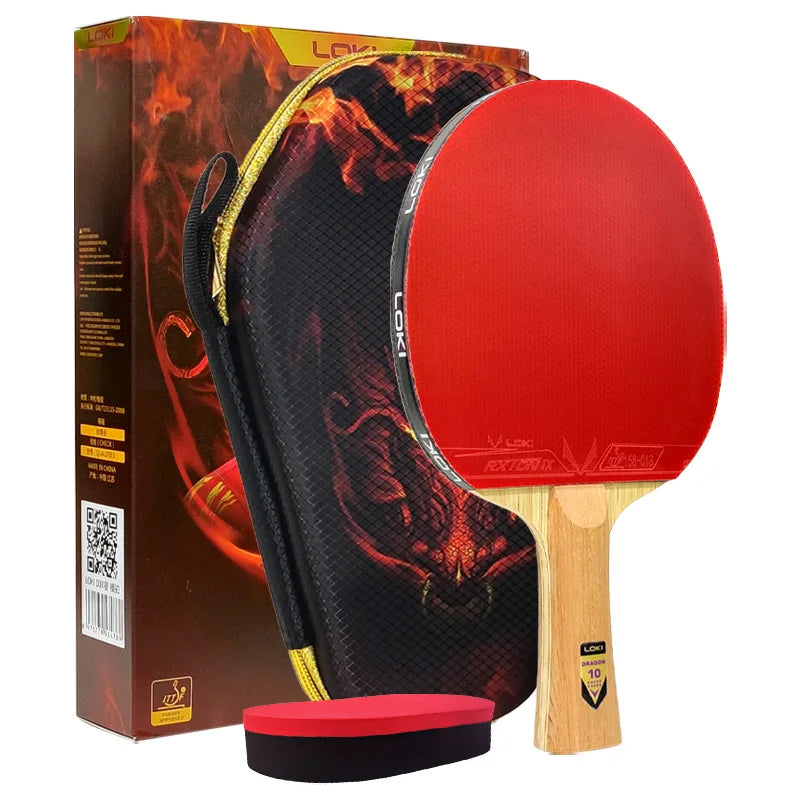 Raquette de Ping-Pong LOKI Dragon Series – Professionnelle, 6 à 10 Étoiles, Pour Tous Niveaux