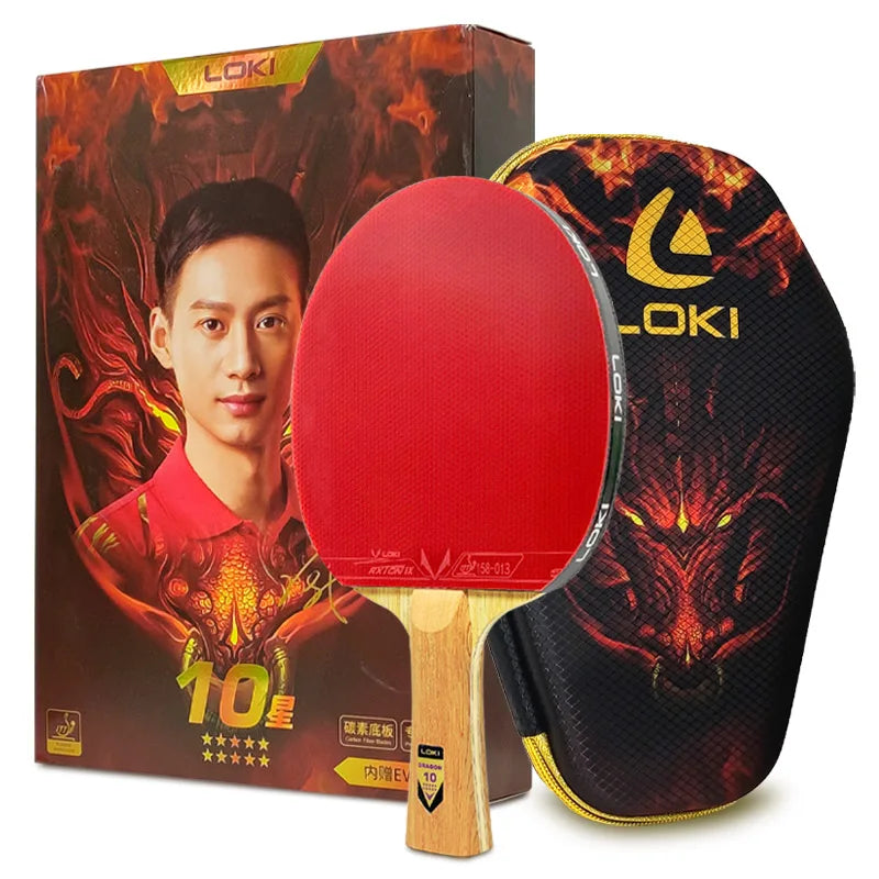 Raquette de Ping-Pong LOKI Dragon Series – Professionnelle, 6 à 10 Étoiles, Pour Tous Niveaux